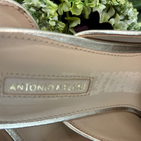 ANTONIO MELANI METALLIC FLAT SLIDES OUTLINED WITH A STARFISH THEME - Picture 8 of 8